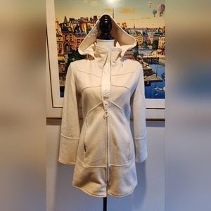 White Coat with removable hoodie